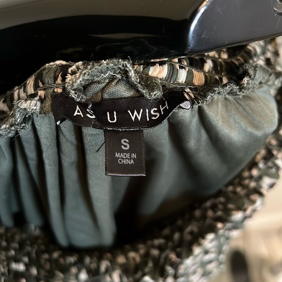 AS YOU WISH OLIVE ANIMAL PRINT MAXI DRESS SMALL - Picture 3 of 4